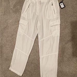 New DKNY Ivory Cargo Pants